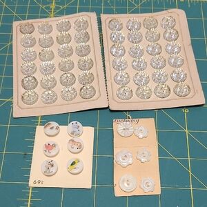 Buttons Bundle, Rose Of Sharon, Flower, Sewing, Vintage